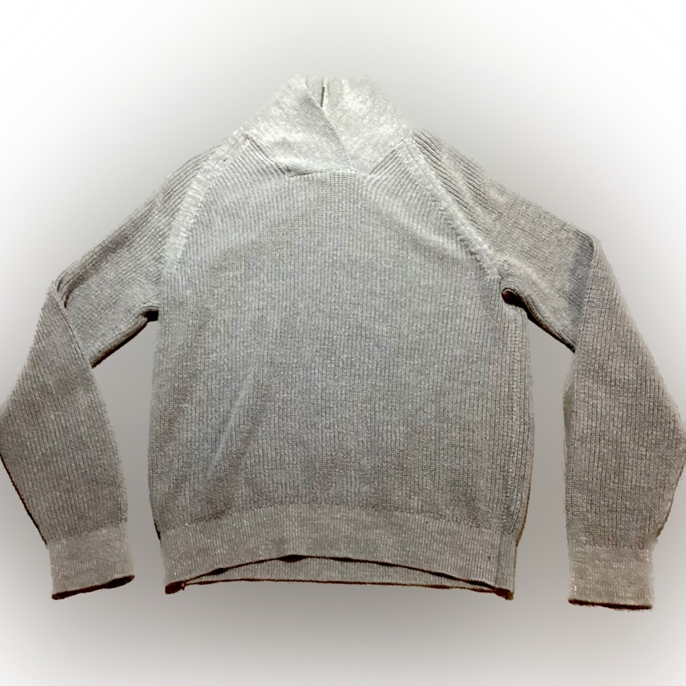 Gap Cozy Pull Over Men Roll Neck Textured Shawl Collar Sweater Henley